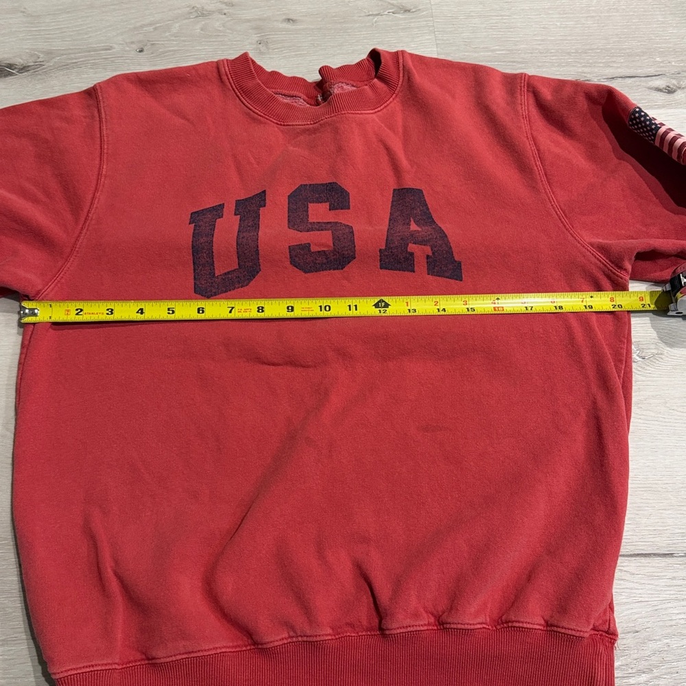 Brandy Melville Red USA Crew Neck Sweater - Picture 6 of 10